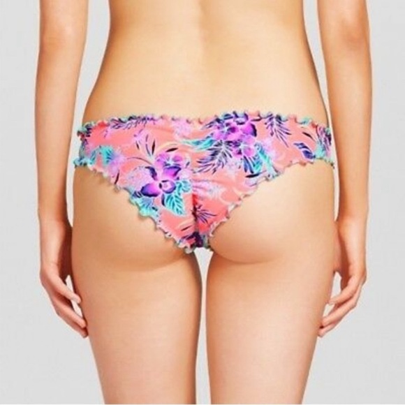 Shade & Shore Women's Shore Bikini Set Firey Coral Tropical 36 DD and Medium - Picture 5 of 10